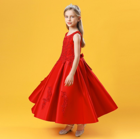 Fashion Children's Long Summer Piano Dress