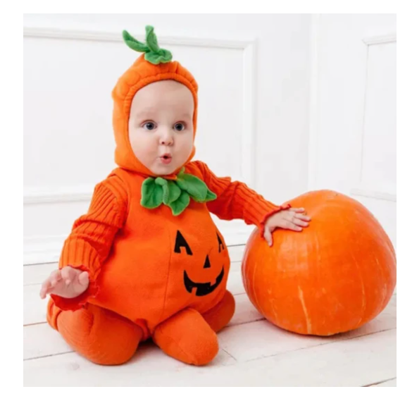 Baby Pumpkin Halloween Jumpsuit