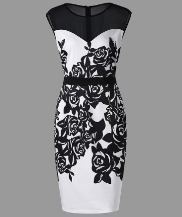 Sleeveless vintage hip pencil dresses