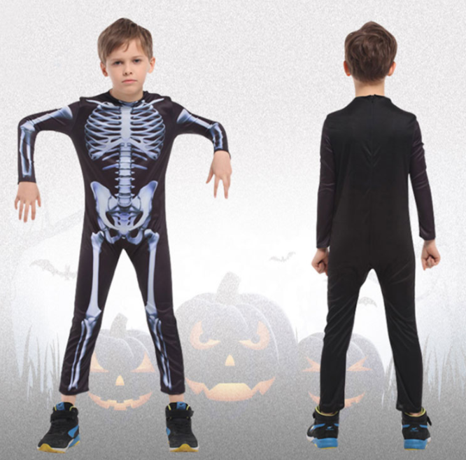 Colorful skeleton costume