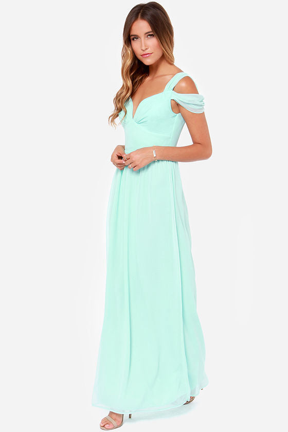 Floor Length Greek Style Chiffon Pleated Dress