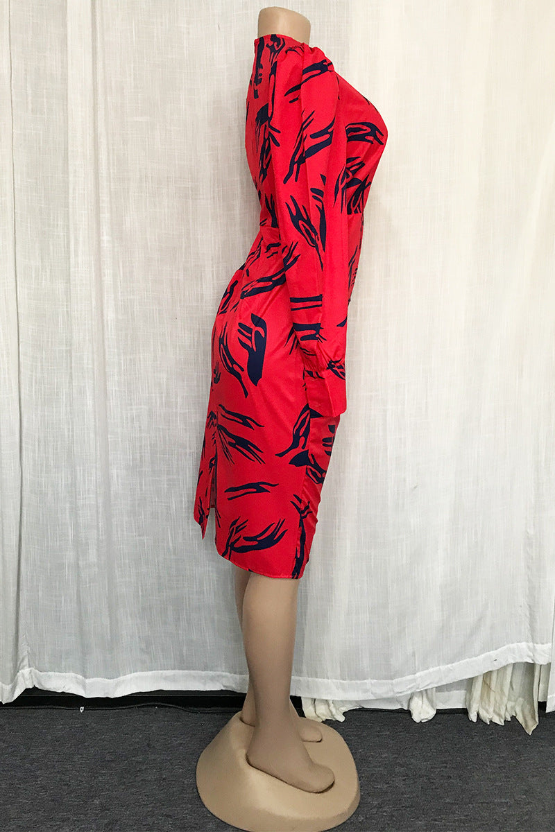 Women's Print Stitching Dress