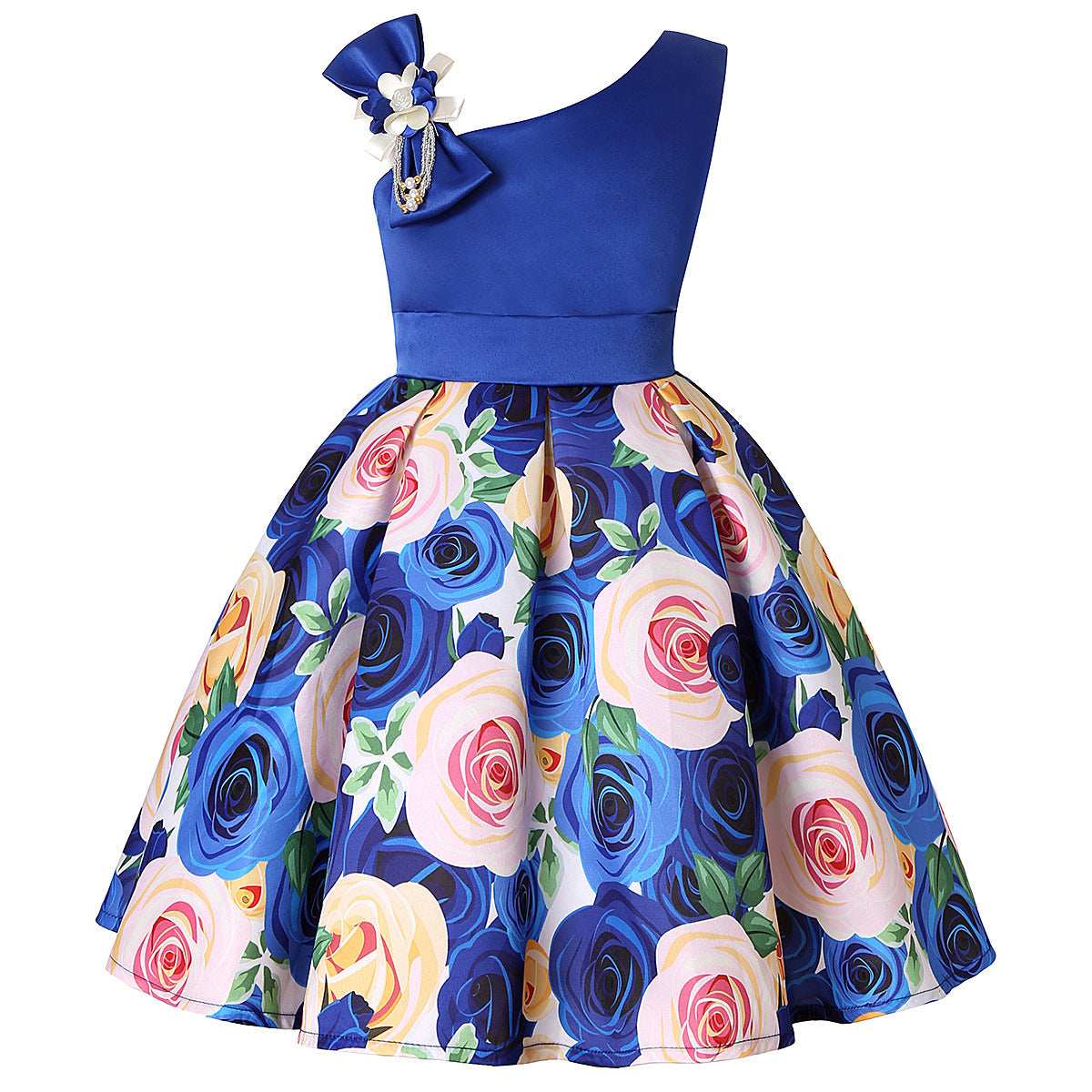 Shoulder Bow Floral dress