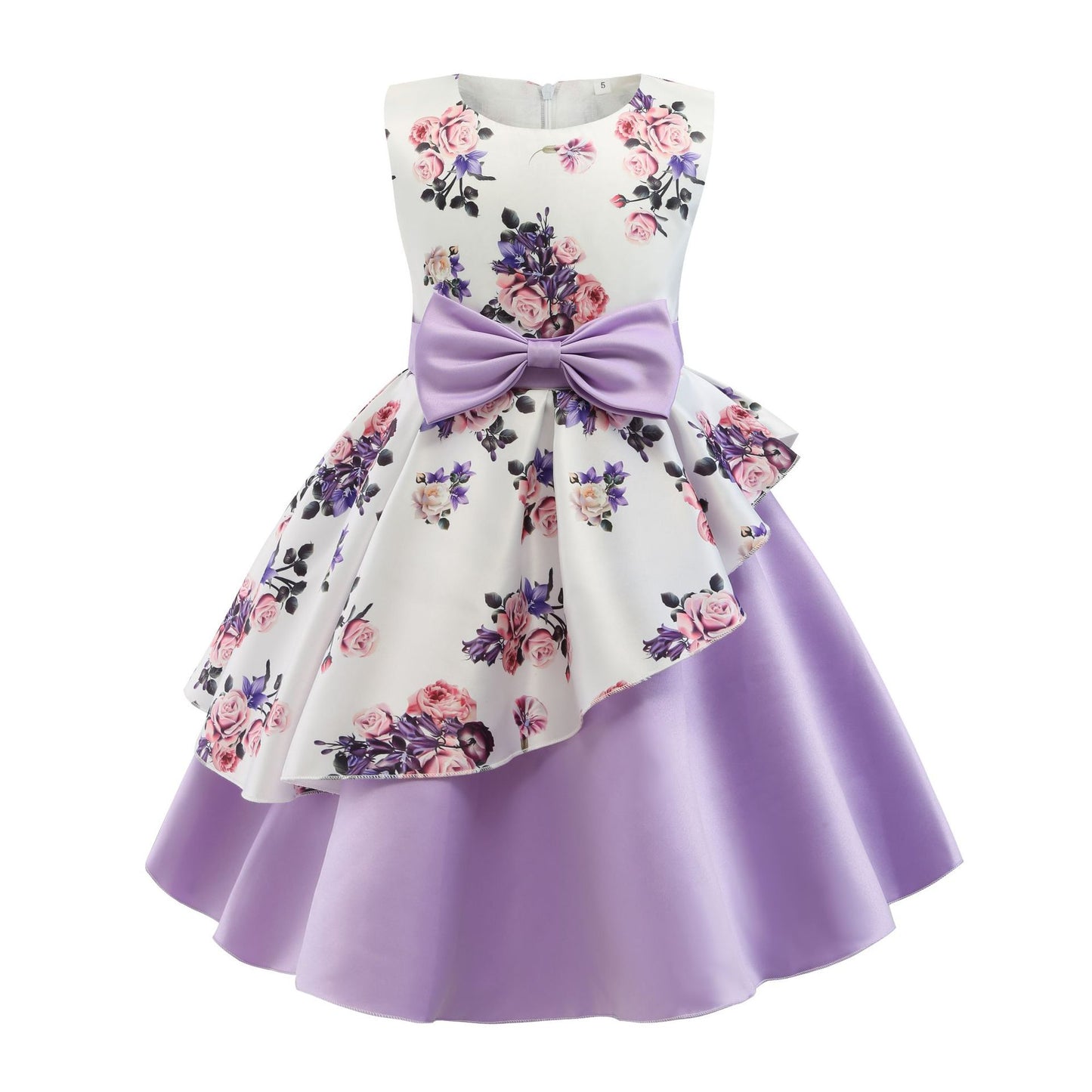 Girl's sleeveless bow dress