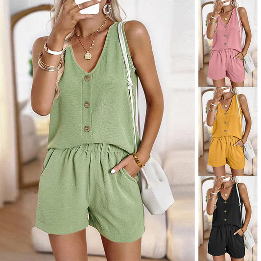 Vest Top Shorts Two-piece Set