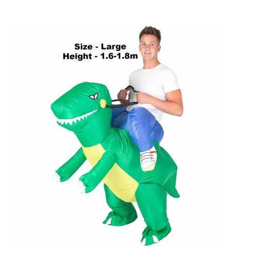 Inflatable dinosaur costume