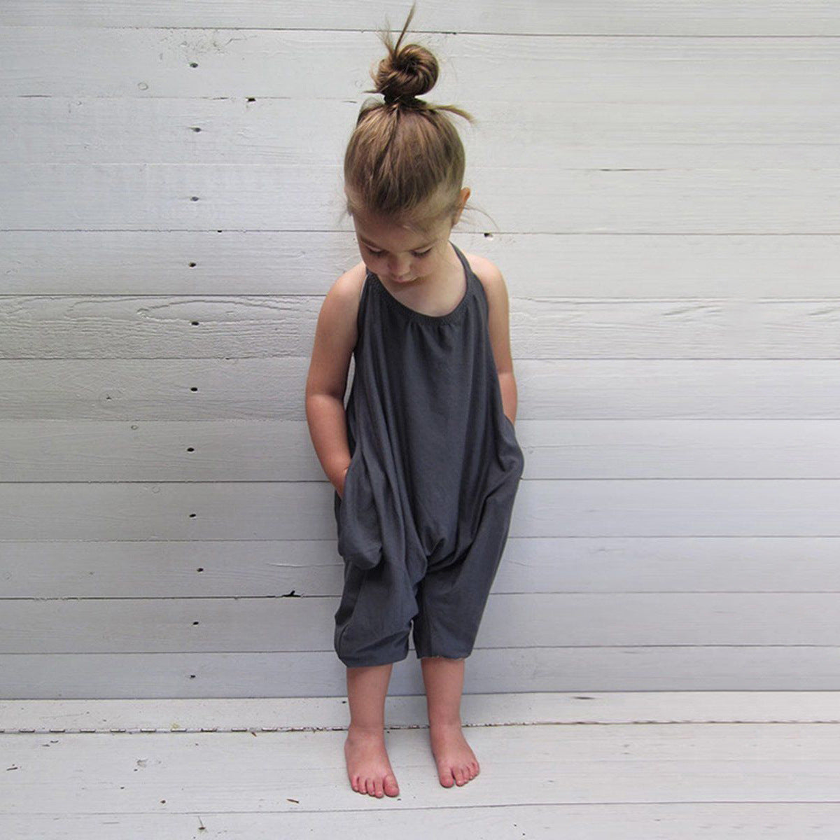 Girls' sling jumpsuit