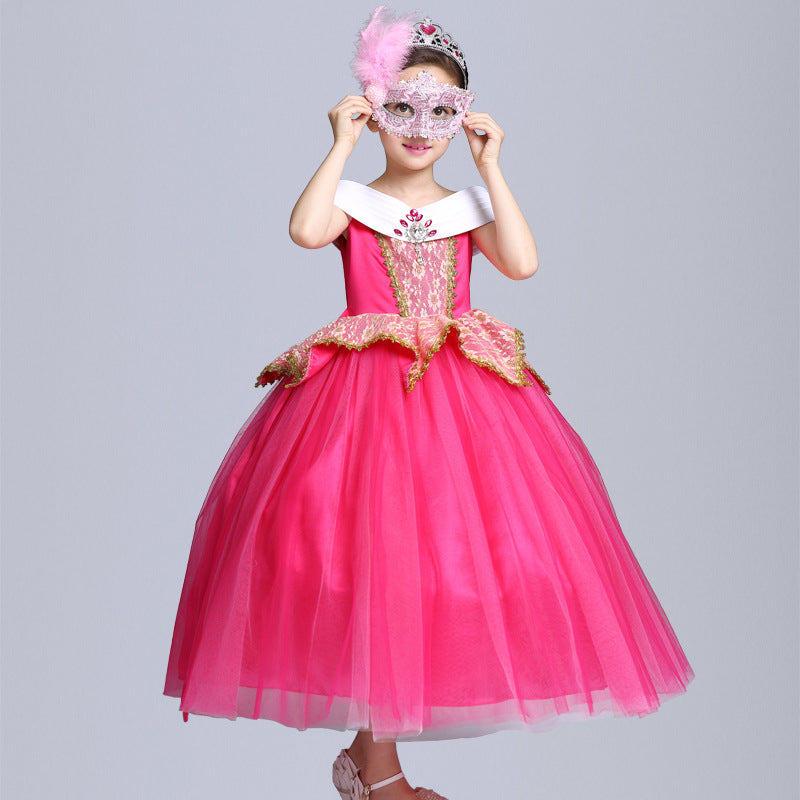 Princess Aurora Dress Girls Halloween Costume