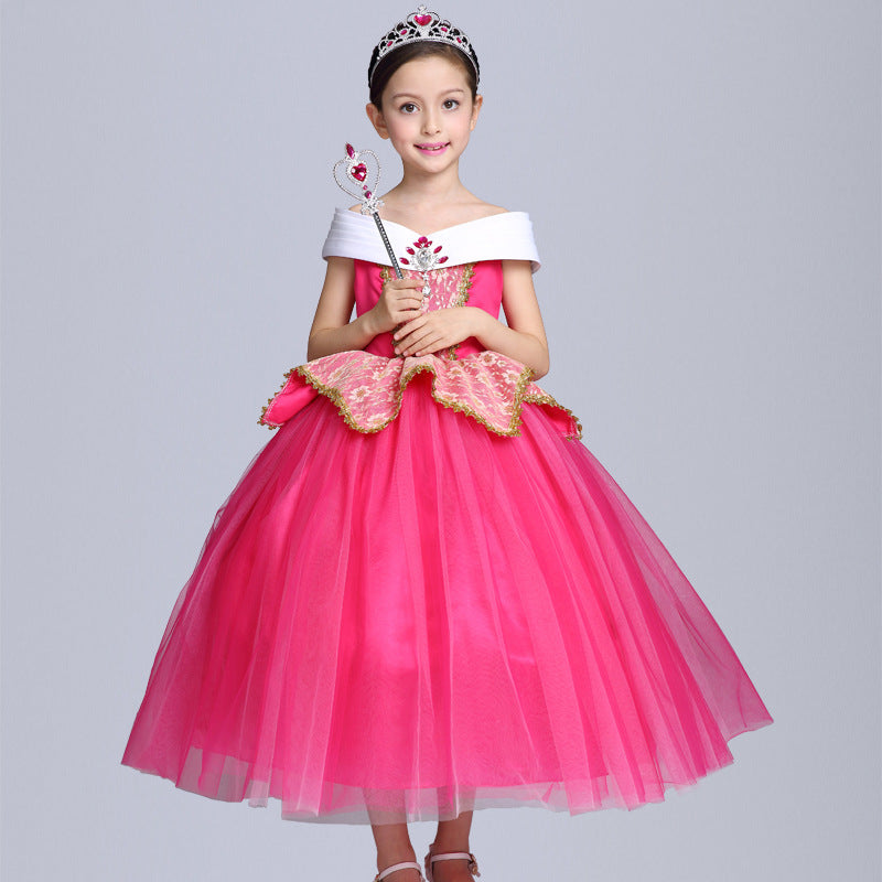 Princess Aurora Dress Girls Halloween Costume