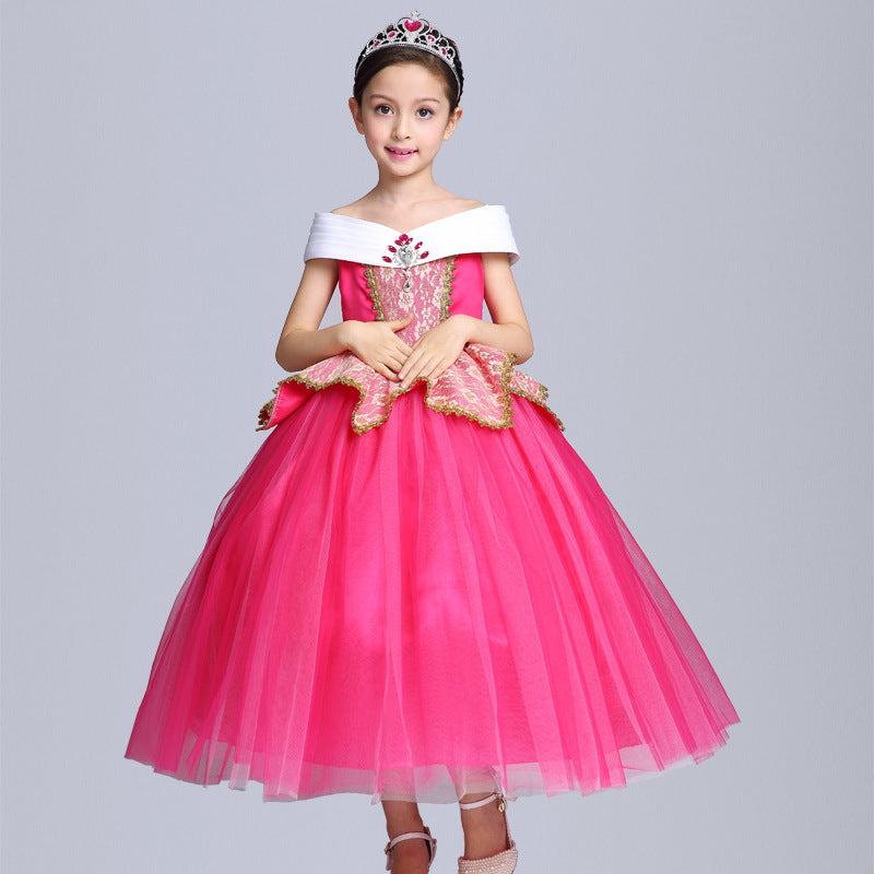 Princess Aurora Dress Girls Halloween Costume