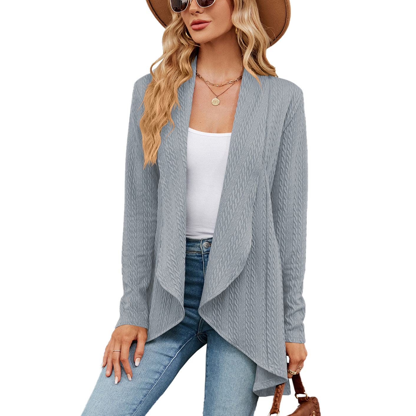 Women's Long Sleeve Cardigan Knitted Jacket