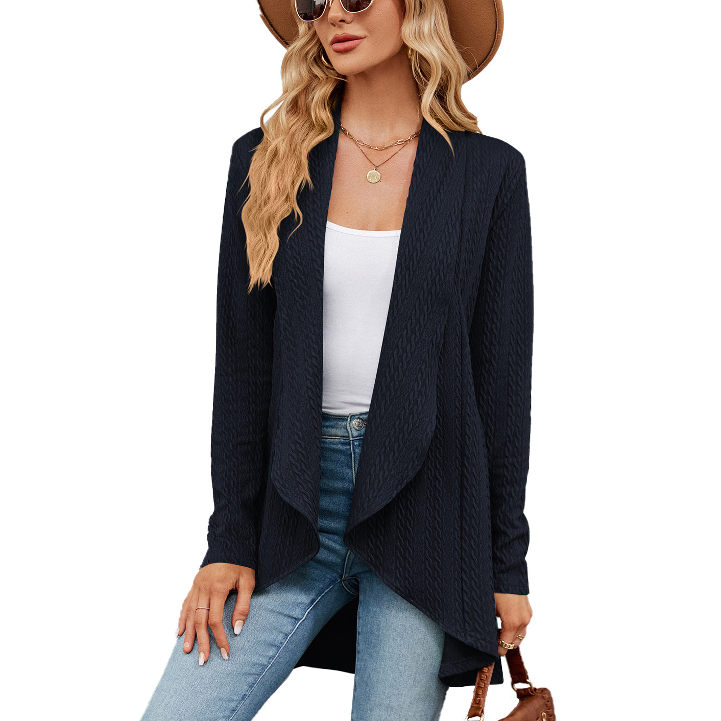 Women's Long Sleeve Cardigan Knitted Jacket