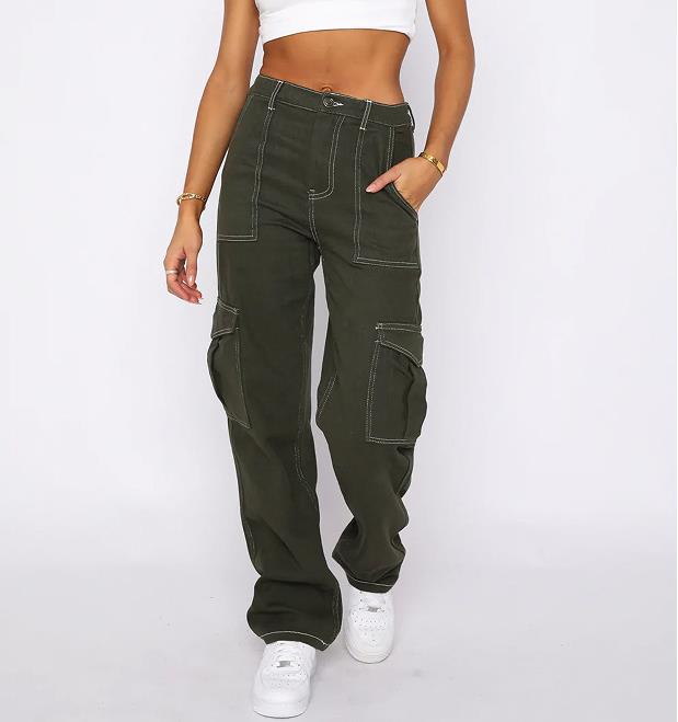 High Waisted Cargo Pants