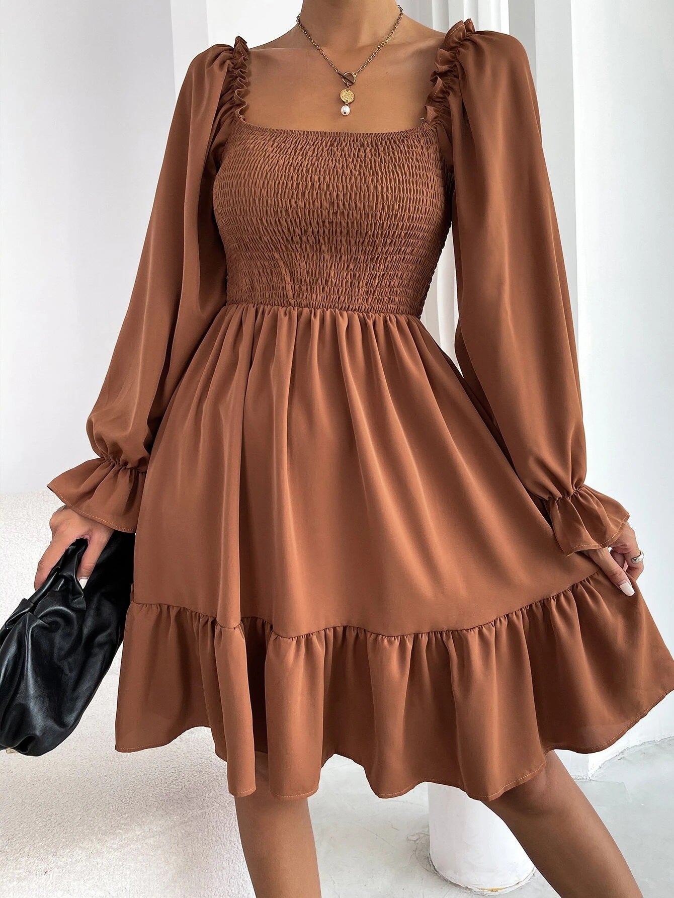 Flared Long Sleeve Dresses