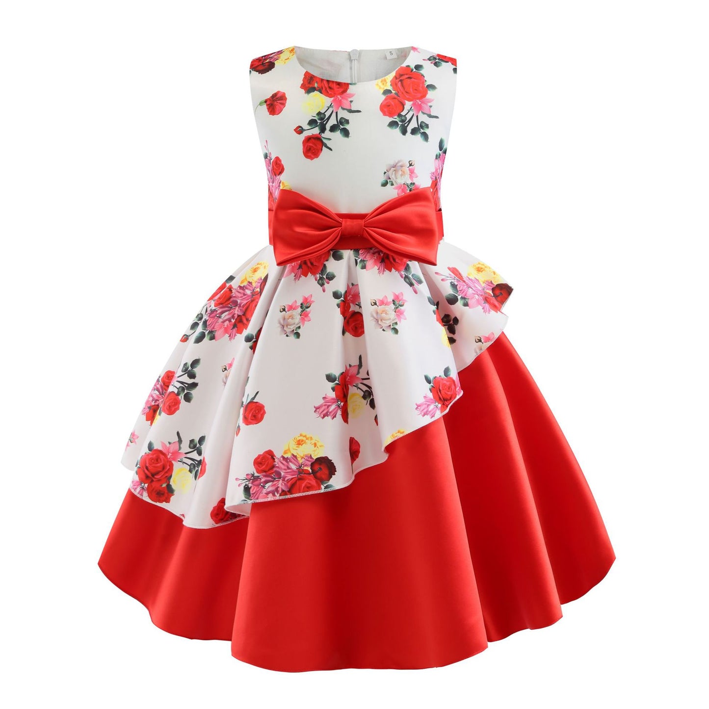 Girl's sleeveless bow dress