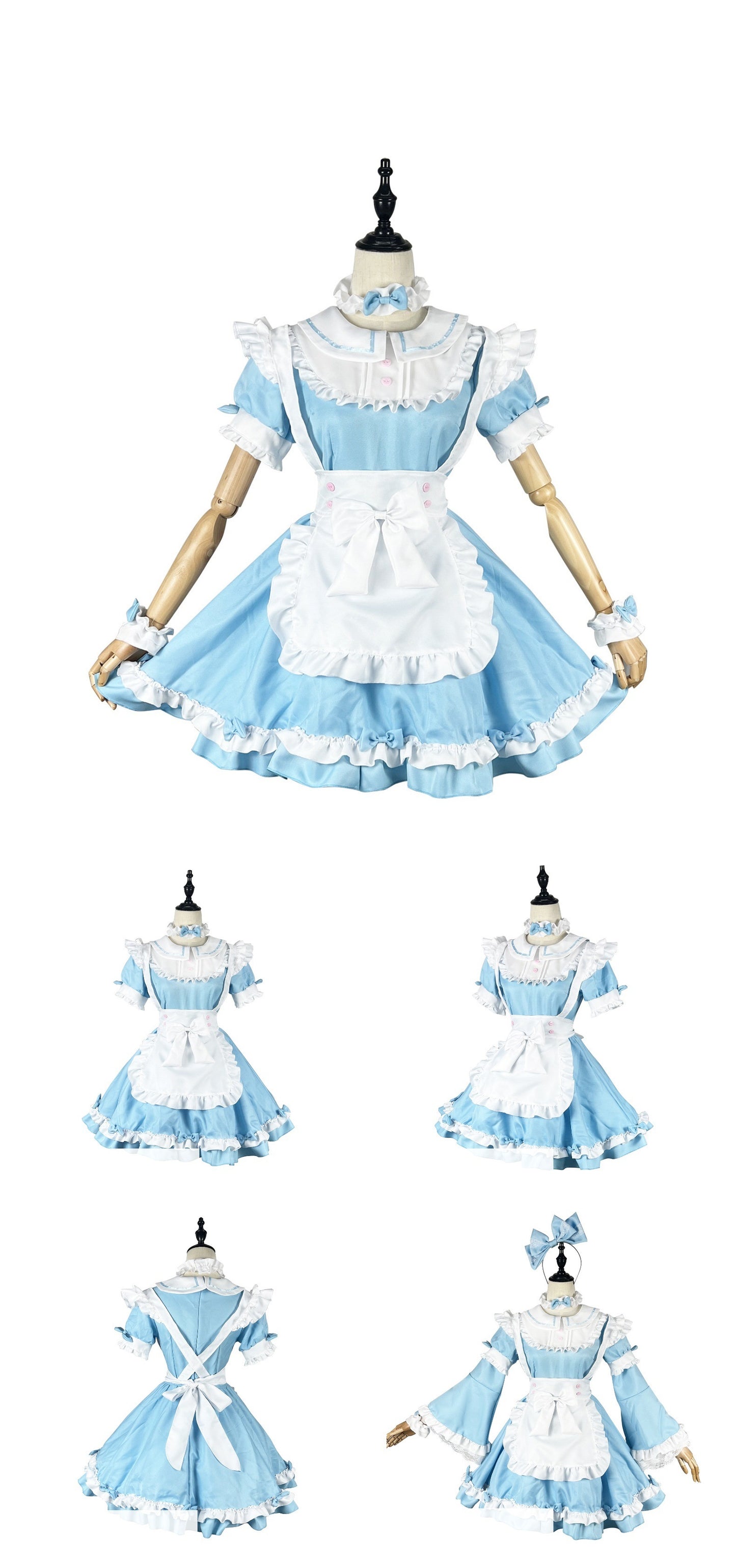 Halloween Maid Costume Removable Sleeve