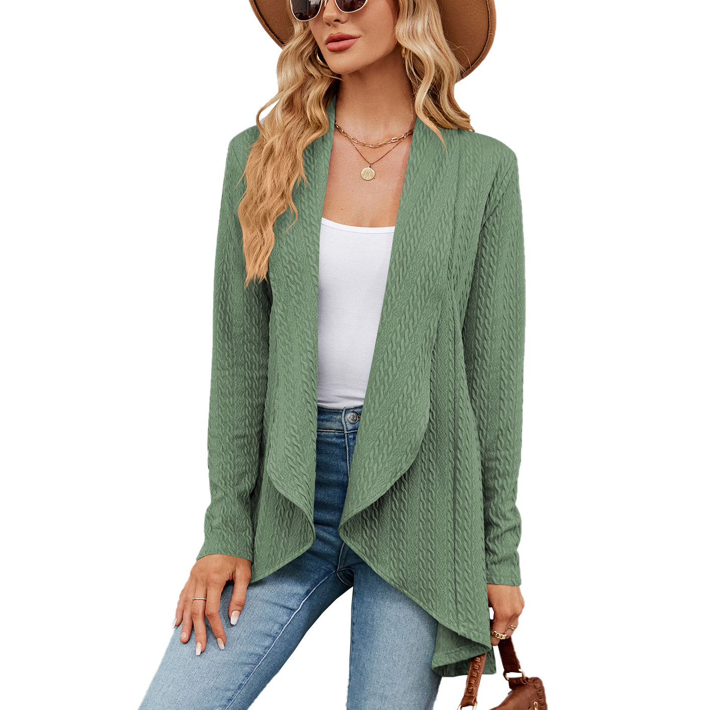 Women's Long Sleeve Cardigan Knitted Jacket