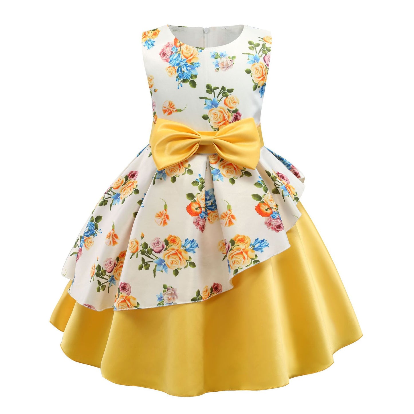 Girl's sleeveless bow dress