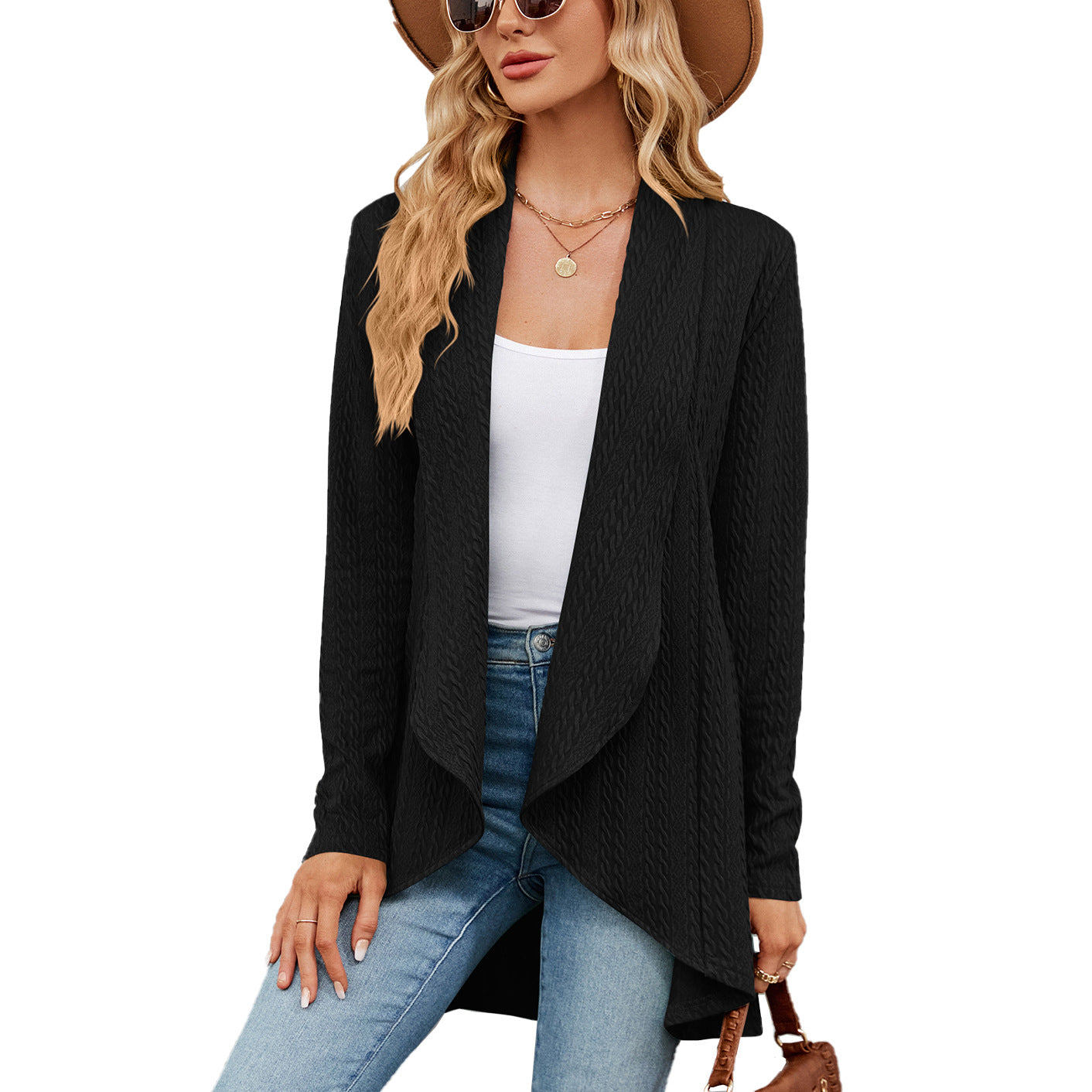 Women's Long Sleeve Cardigan Knitted Jacket