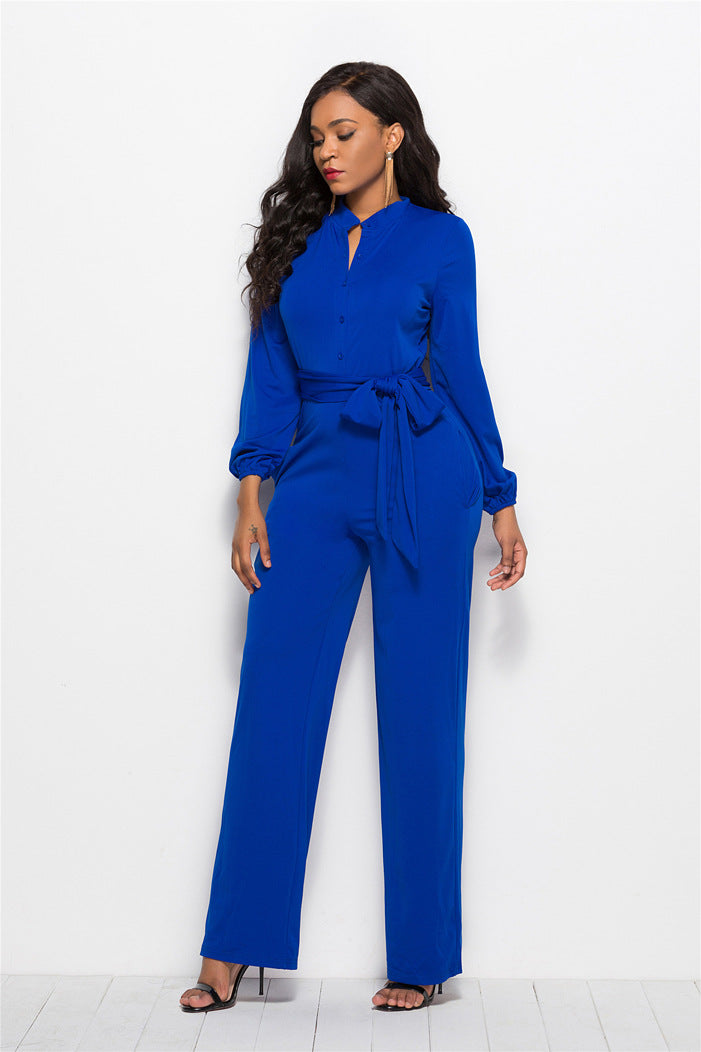 Women's Solid Color Jumpsuit