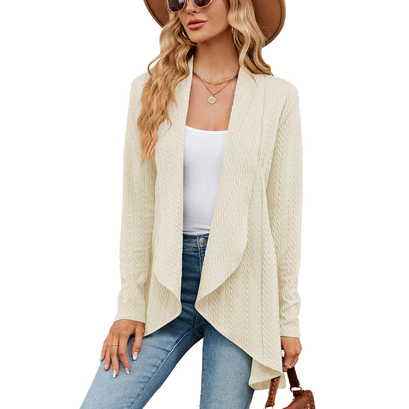 Women's Long Sleeve Cardigan Knitted Jacket