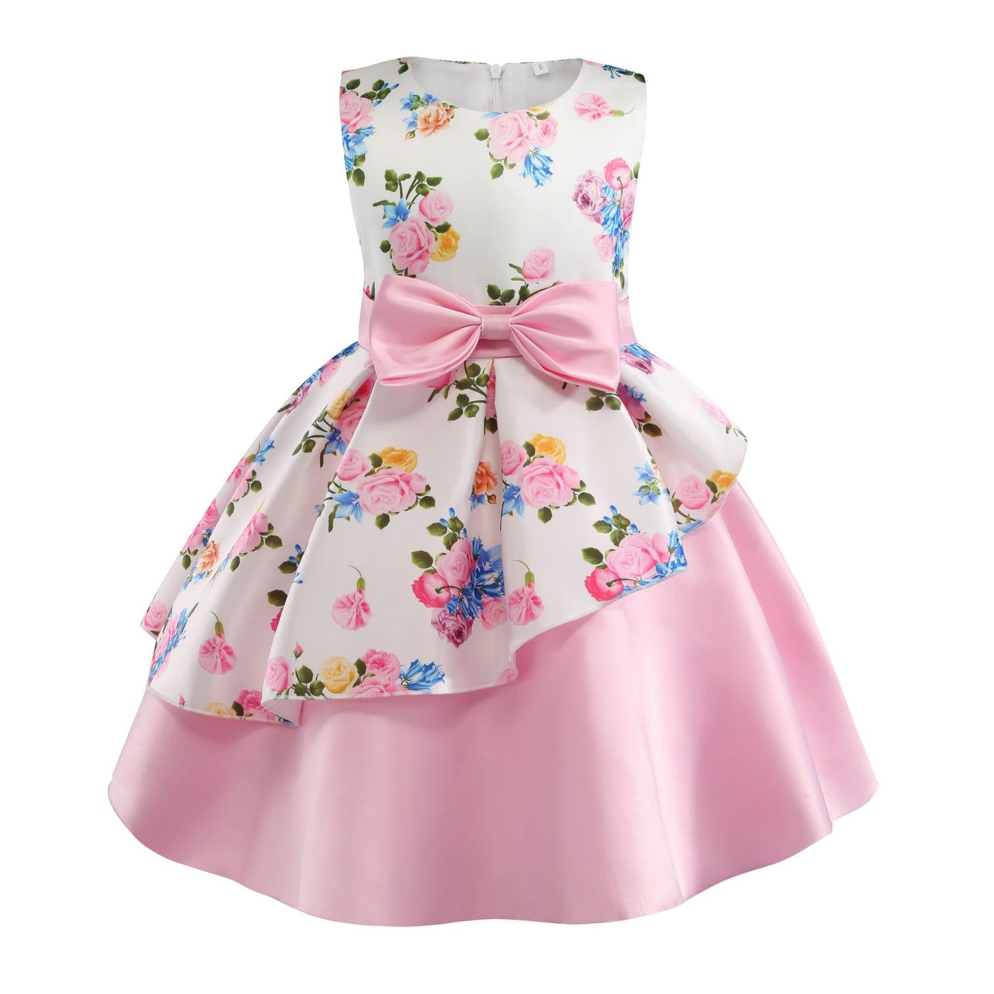 Girl's sleeveless bow dress