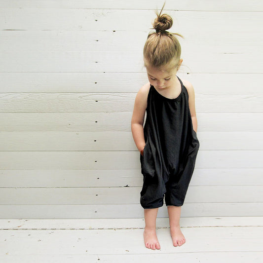 Girls' sling jumpsuit