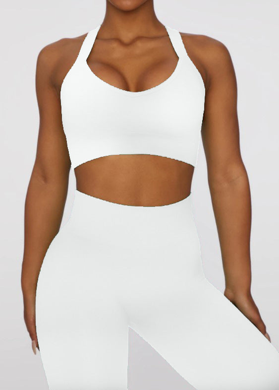 Cross Bra High Waist Yoga Suit