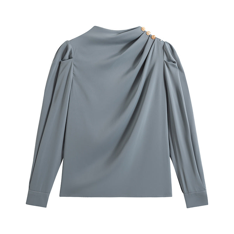 Pleated Lantern Long Sleeve