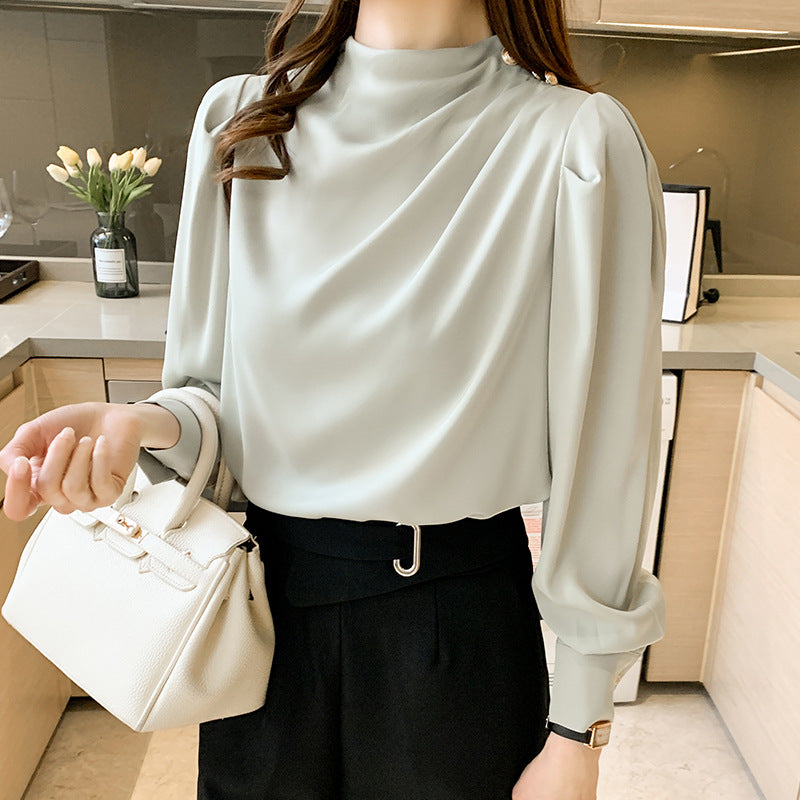 Pleated Lantern Long Sleeve