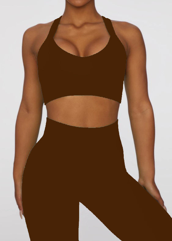 Cross Bra High Waist Yoga Suit