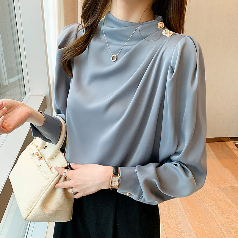 Pleated Lantern Long Sleeve