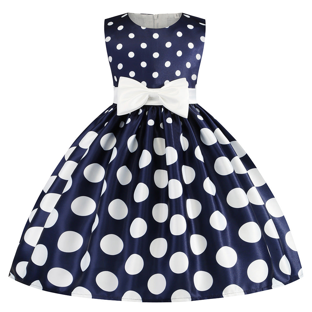 Girl's sleeveless bow dress