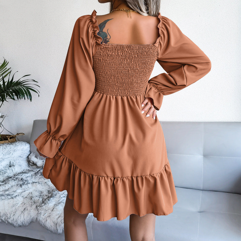 Flared Long Sleeve Dresses