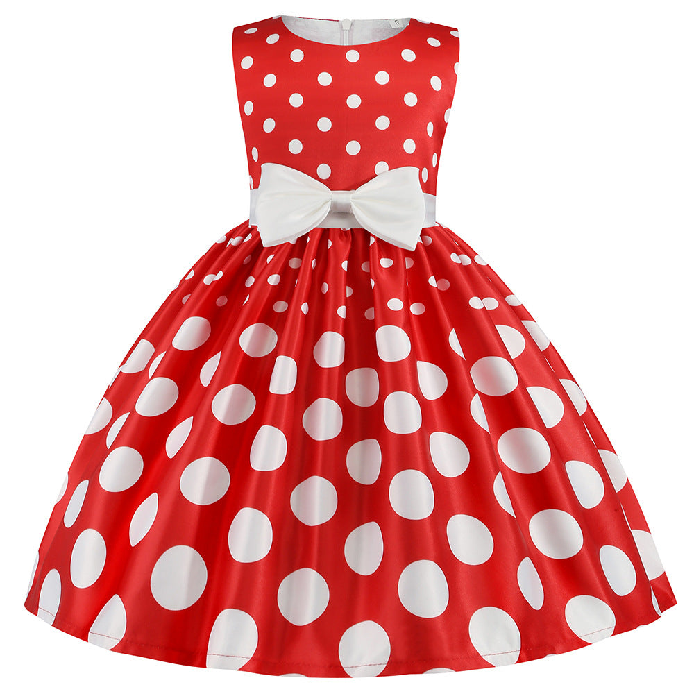 Girl's sleeveless bow dress