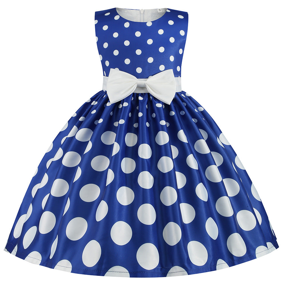 Girl's sleeveless bow dress