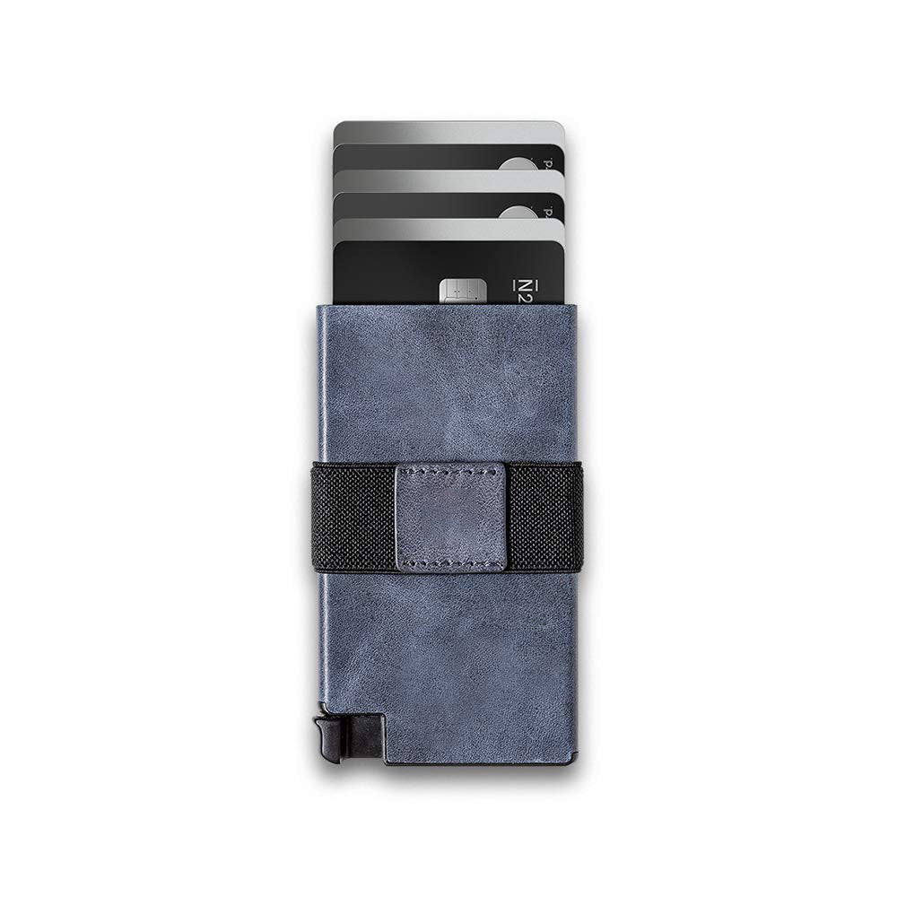 Men's Anti-theft Brush With Card Holder Top Layer Genuine Leather