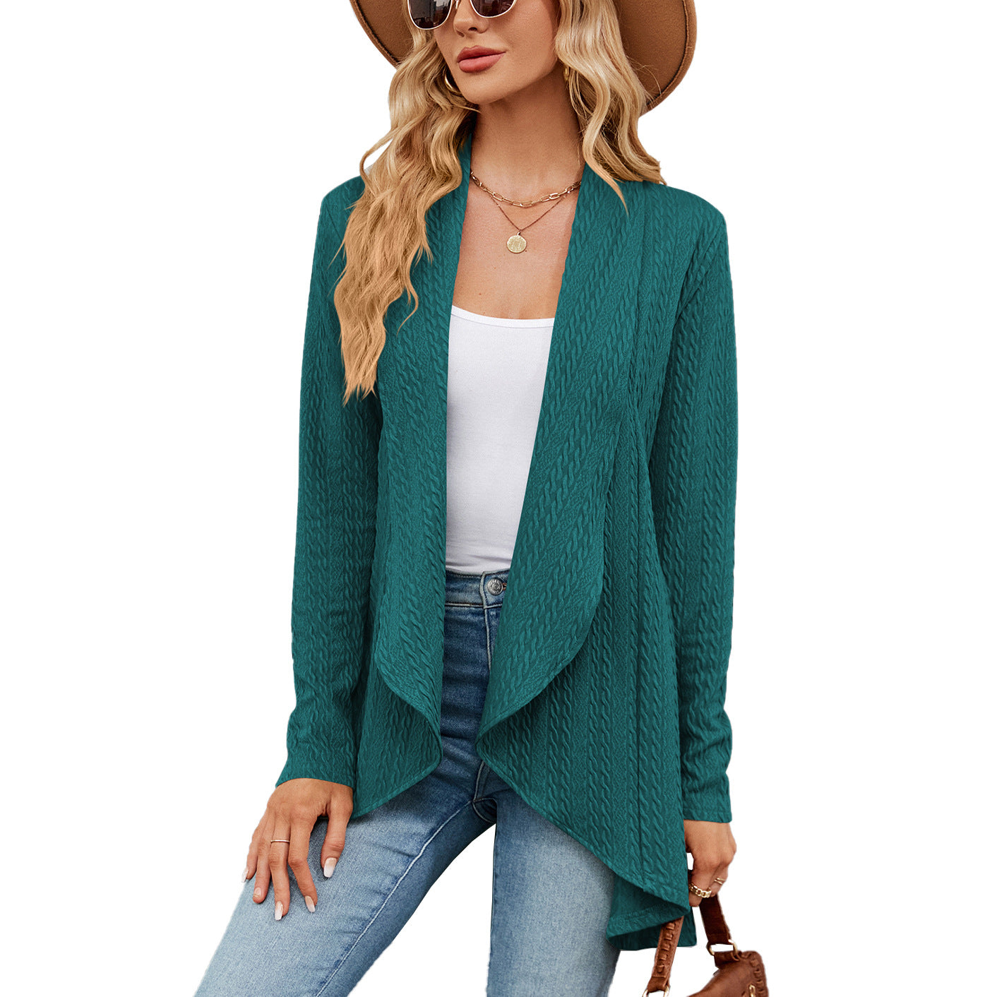 Women's Long Sleeve Cardigan Knitted Jacket