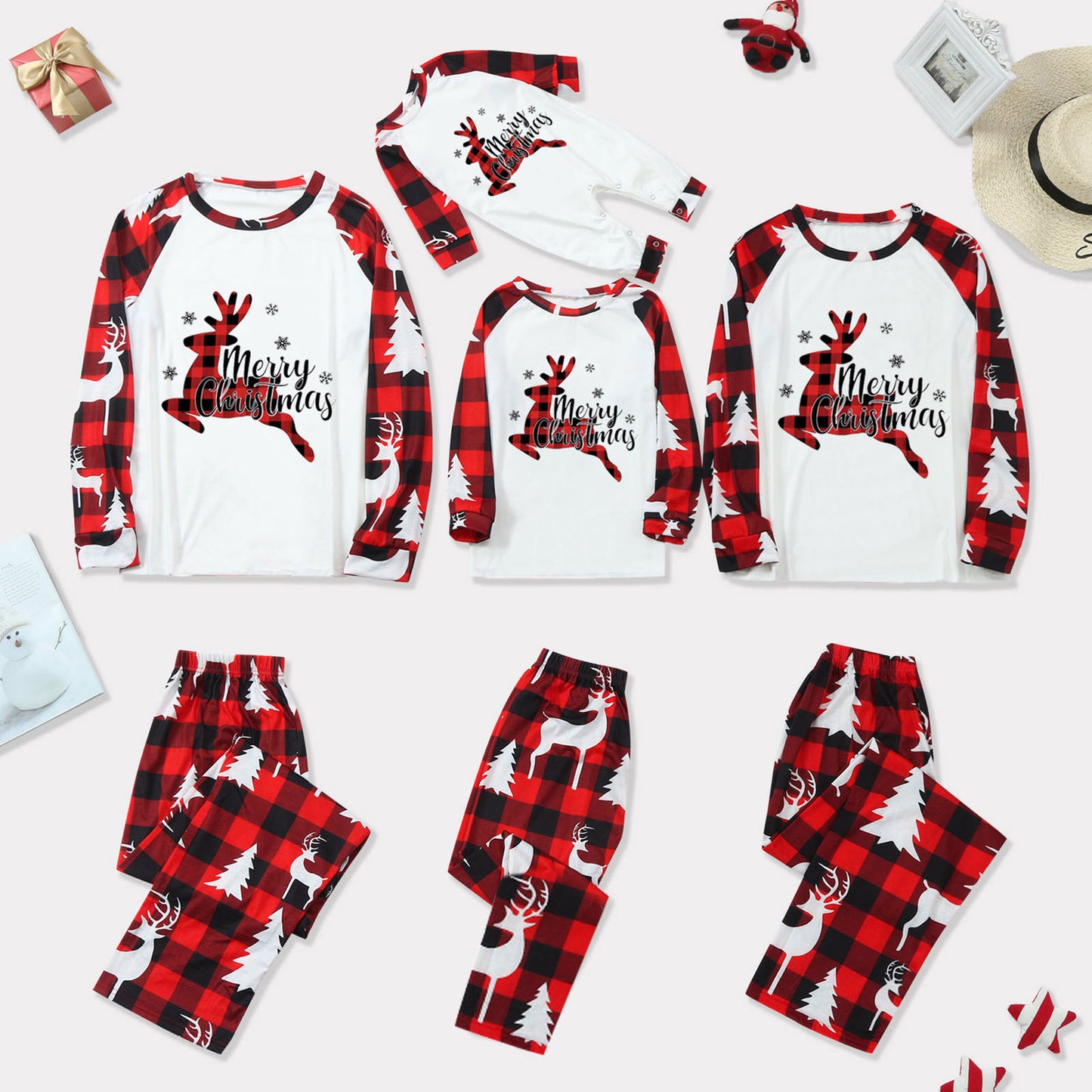 Reindeer Christmas matching Family Pajamas