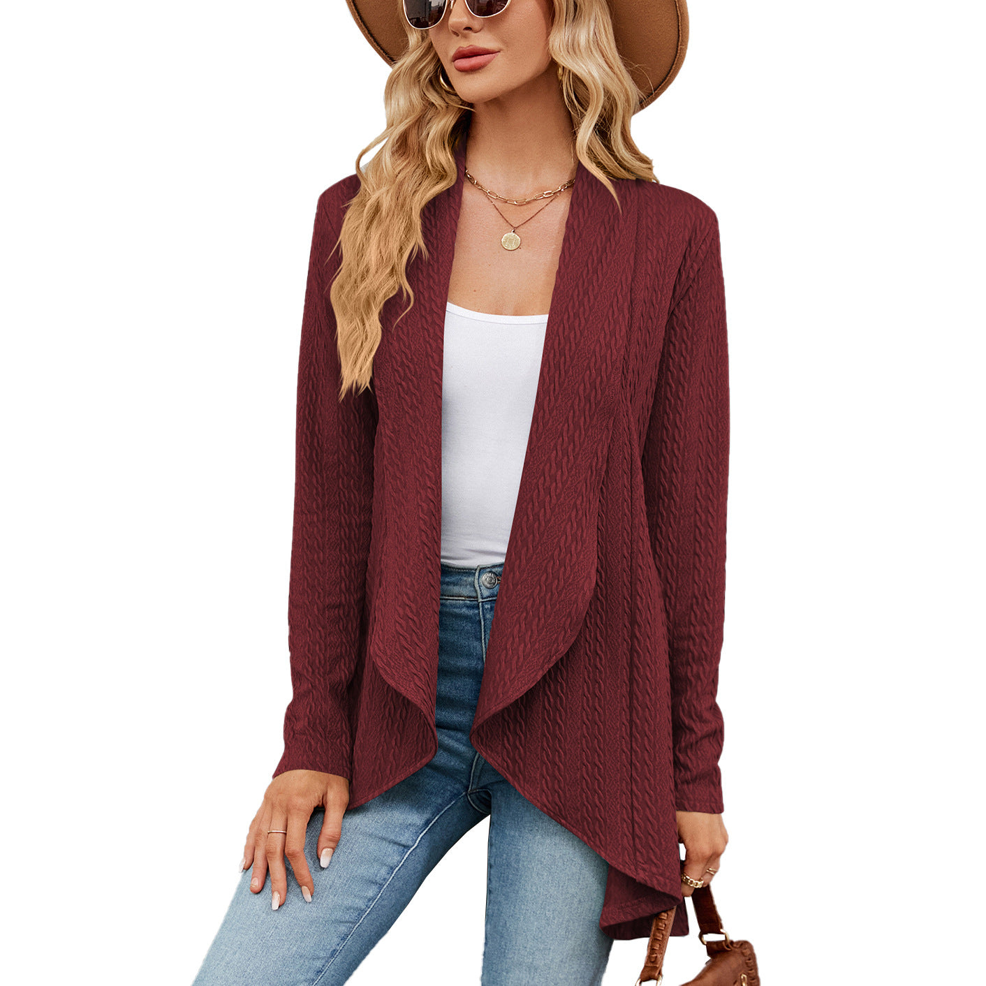 Women's Long Sleeve Cardigan Knitted Jacket