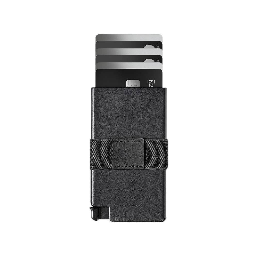 Men's Anti-theft Brush With Card Holder Top Layer Genuine Leather