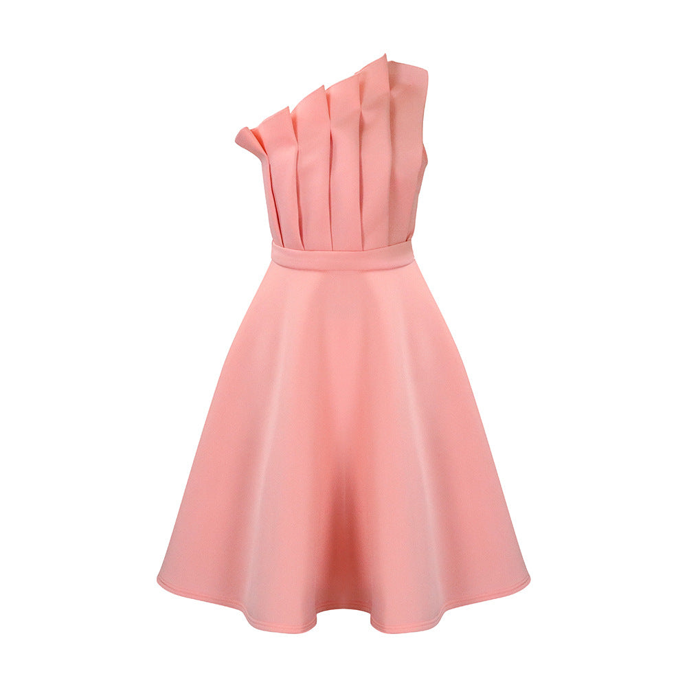 High Waist Ruffles Dress