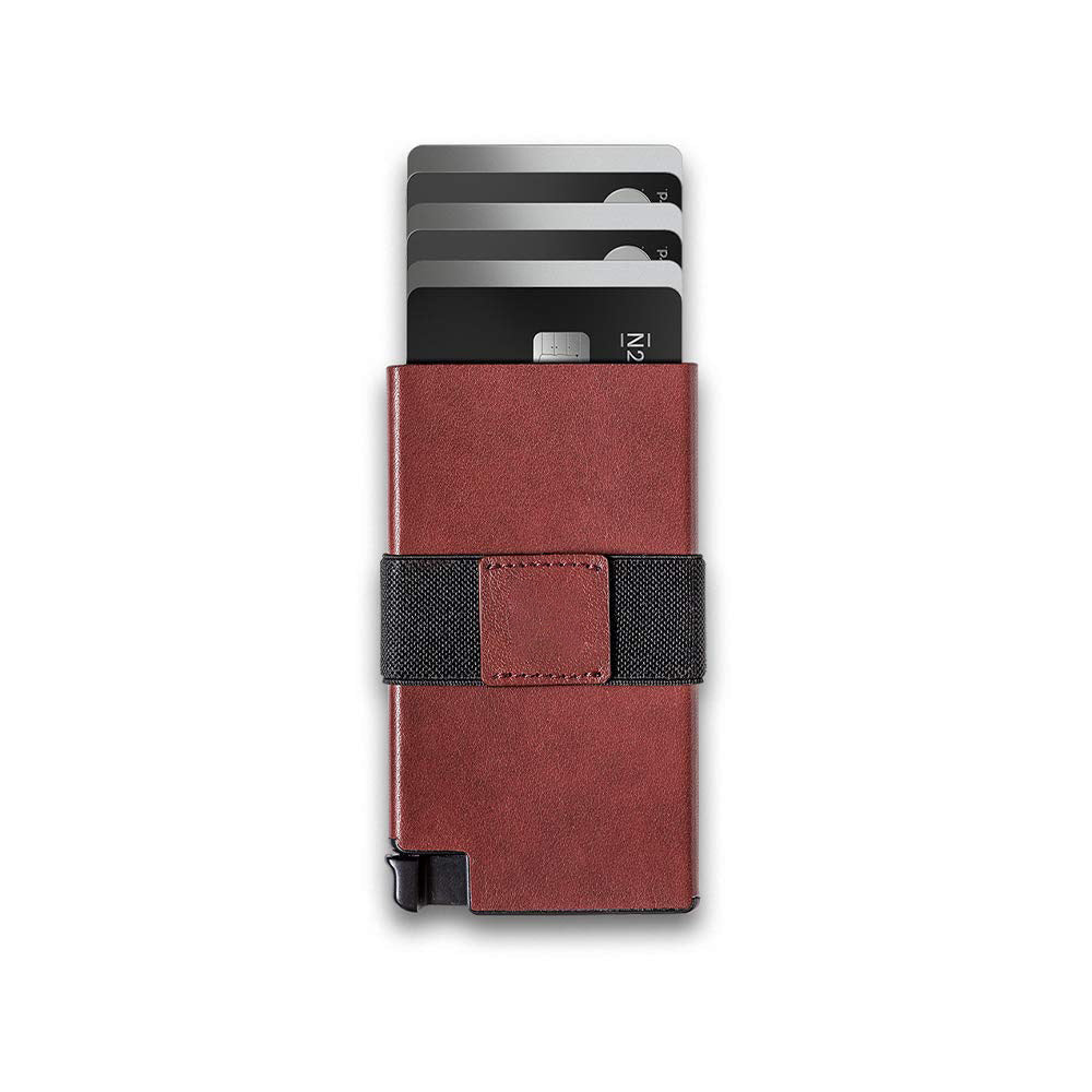 Men's Anti-theft Brush With Card Holder Top Layer Genuine Leather